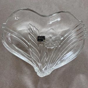Mikasa Crystal Heart Shaped Candy Dish